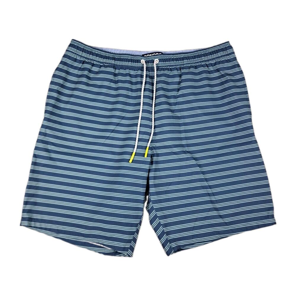 Bonobos Swim Shorts Mens 34 Striped Trunks Beach Board Shorts 9” Inch Blue - Picture 1 of 8